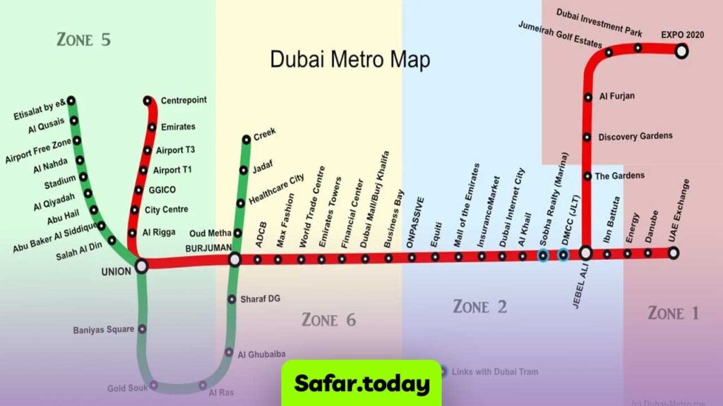 عکس نقشه مترو دبی 2025